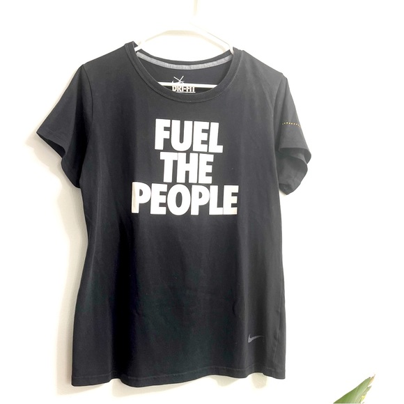 Nike Fuel The People Dri Fit Black Tee Fuelband Tee Shirt Extra Large - Picture 1 of 7